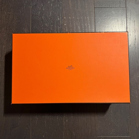 Hermes large size empty box shoe box case decoration storage orange - Picture 2 of 12